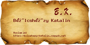 Bölcsházy Katalin névjegykártya