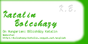 katalin bolcshazy business card